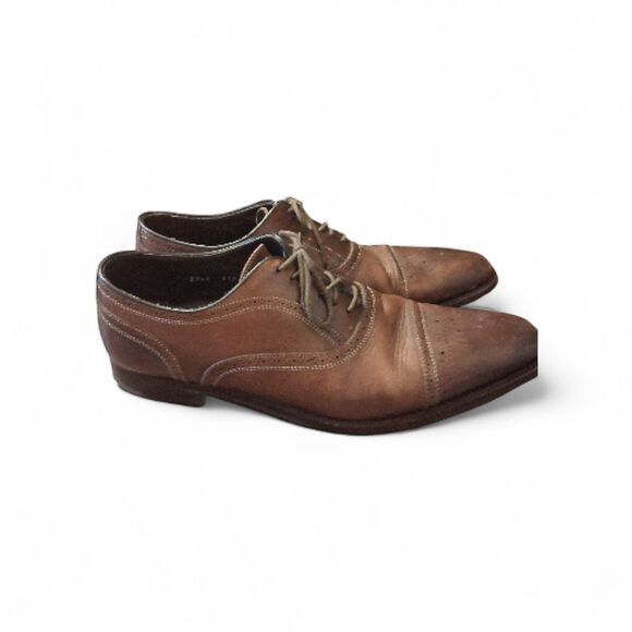 To Boot New York Adam Derrick Men's Size 11.5 Brown Leather Cap Toe Oxford Italy - Picture 3 of 9